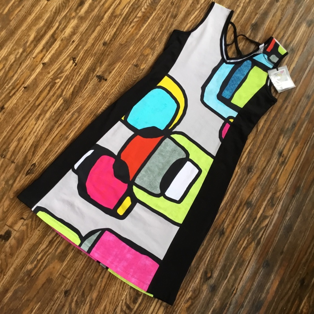 NWT Dolcezza Simply Art Dress Irena Orlov
Vibrant Colourful Abstract SZ XS